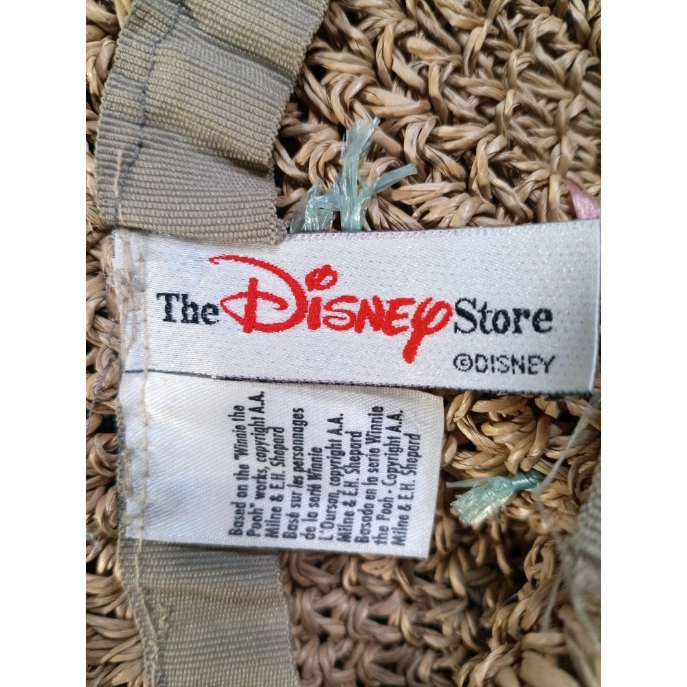Vintage 1997 Disney Store Winnie the Pooh Straw Sun Hat Dragonfly Natural Fiber - Picture 3 of 4
